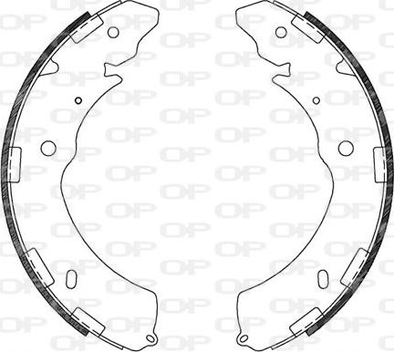 Open Parts BSA2129.00 - Комплект гальм, барабанний механізм autocars.com.ua