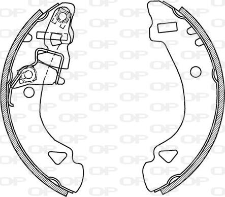 Open Parts BSA2132.00 - Комплект гальм, барабанний механізм autocars.com.ua