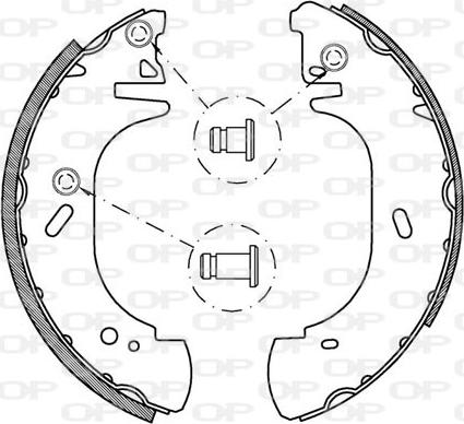 Open Parts BSA2135.00 - Комплект гальм, барабанний механізм autocars.com.ua