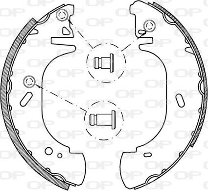 Open Parts BSA2136.00 - Комплект гальм, барабанний механізм autocars.com.ua