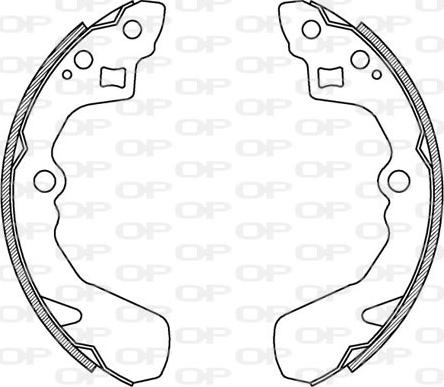 Open Parts BSA2145.00 - Комплект гальм, барабанний механізм autocars.com.ua