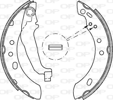 Open Parts BSA2146.00 - Комплект гальм, барабанний механізм autocars.com.ua