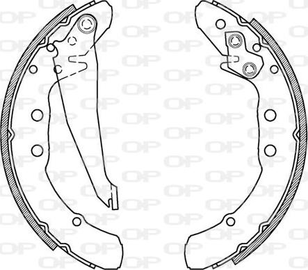 Open Parts BSA2150.00 - Комплект гальм, барабанний механізм autocars.com.ua