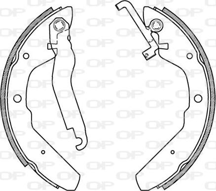 Open Parts BSA2154.00 - Комплект тормозных колодок, барабанные autodnr.net