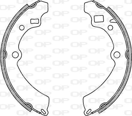 Open Parts BSA2164.00 - Комплект гальм, барабанний механізм autocars.com.ua