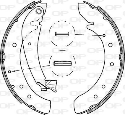 Open Parts BSA2202.00 - Комплект гальм, барабанний механізм autocars.com.ua