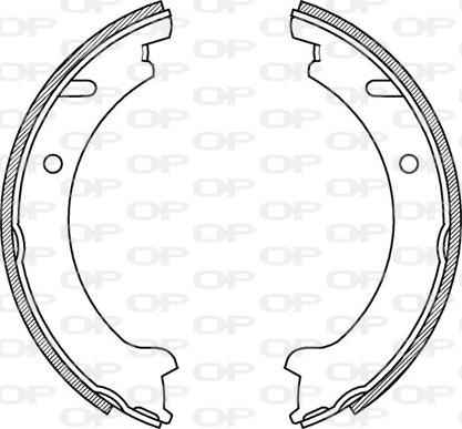 Open Parts BSA2203.00 - Комплект тормозных колодок, барабанные autodnr.net