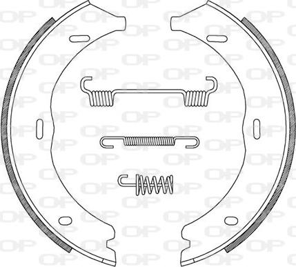 Open Parts BSA2216.00 - Комплект гальм, барабанний механізм autocars.com.ua