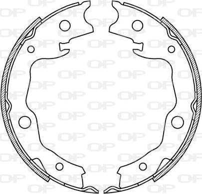 Open Parts BSA2223.00 - Комплект гальм, барабанний механізм autocars.com.ua