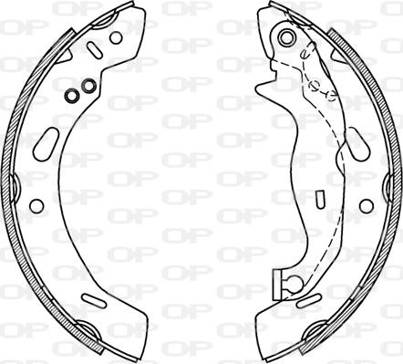 Open Parts BSA2231.00 - Комплект гальм, барабанний механізм autocars.com.ua