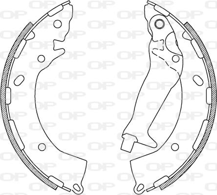 Open Parts BSA2234.00 - Комплект тормозных колодок, барабанные autodnr.net