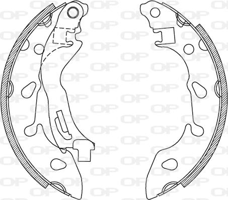 Open Parts BSA2235.00 - Комплект гальм, барабанний механізм autocars.com.ua