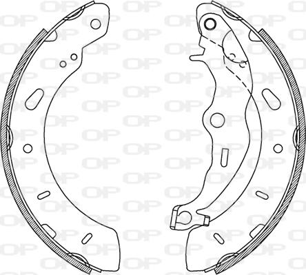 Open Parts BSA2237.00 - Комплект тормозных колодок, барабанные autodnr.net