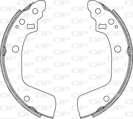 Open Parts BSA2246.00 - Комплект гальм, барабанний механізм autocars.com.ua