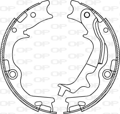 Open Parts BSA2250.00 - Комплект гальм, барабанний механізм autocars.com.ua