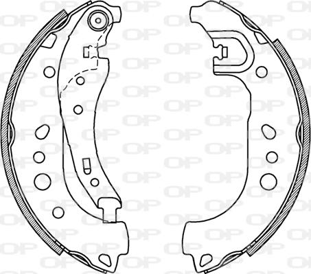 Open Parts BSA2258.00 - Комплект гальм, барабанний механізм autocars.com.ua