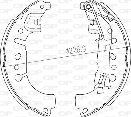 Open Parts BSA2260.00 - Комплект гальм, барабанний механізм autocars.com.ua