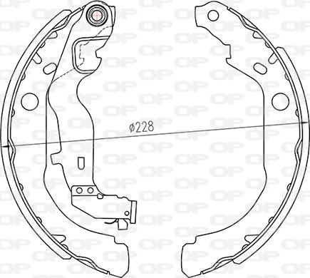 Open Parts BSA2264.00 - Комплект гальм, барабанний механізм autocars.com.ua