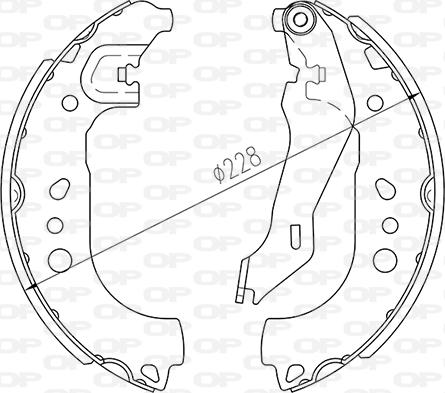 Open Parts BSA2265.00 - Комплект тормозных колодок, барабанные autodnr.net