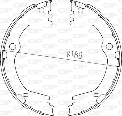 Open Parts BSA2267.00 - Комплект гальм, барабанний механізм autocars.com.ua