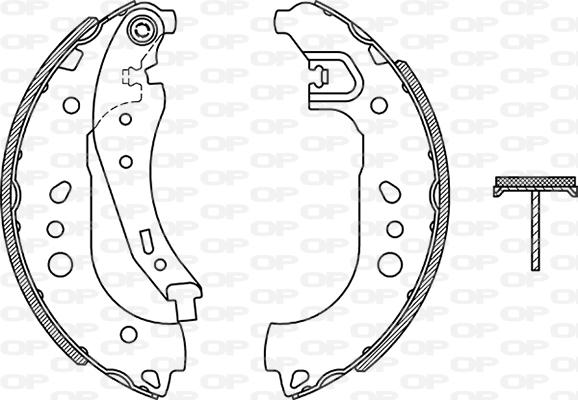 Open Parts BSA2268.00 - Комплект тормозных колодок, барабанные autodnr.net