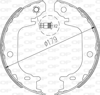 Open Parts BSA2269.00 - Комплект гальм, барабанний механізм autocars.com.ua