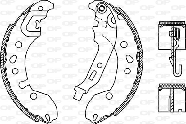 Open Parts BSA2272.00 - Комплект тормозных колодок, барабанные autodnr.net