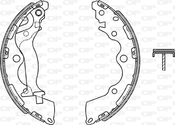 Open Parts BSA2273.00 - Комплект гальм, барабанний механізм autocars.com.ua
