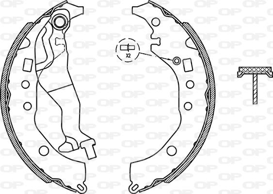 Open Parts BSA2277.00 - Комплект тормозных колодок, барабанные autodnr.net