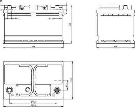 Open Parts BT073L3B.00 - Стартерна акумуляторна батарея, АКБ autocars.com.ua