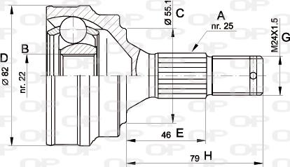 Open Parts CVJ5013.10 - Шарнірний комплект, ШРУС, приводний вал autocars.com.ua