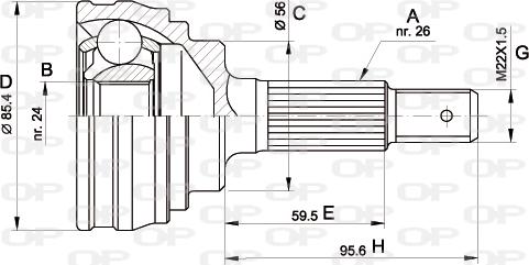 Open Parts CVJ5067.10 - Шарнірний комплект, ШРУС, приводний вал autocars.com.ua