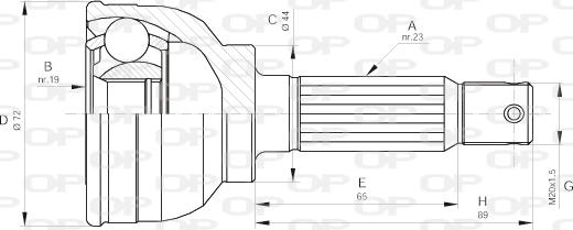 Open Parts CVJ5079.10 - Шарнірний комплект, ШРУС, приводний вал autocars.com.ua