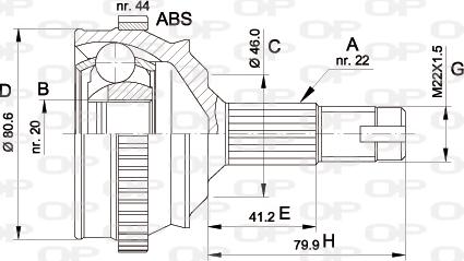 Open Parts CVJ5105.10 - Шарнірний комплект, ШРУС, приводний вал autocars.com.ua