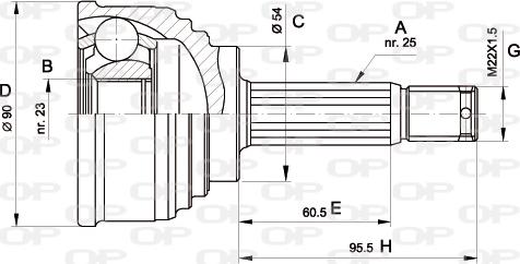 Open Parts CVJ5147.10 - Шарнірний комплект, ШРУС, приводний вал autocars.com.ua