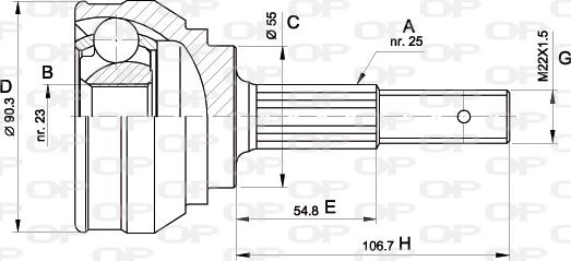 Open Parts CVJ5242.10 - Шарнирный комплект, ШРУС, приводной вал autodnr.net