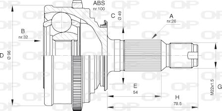 Open Parts CVJ5244.10 - Шарнирный комплект, ШРУС, приводной вал autodnr.net