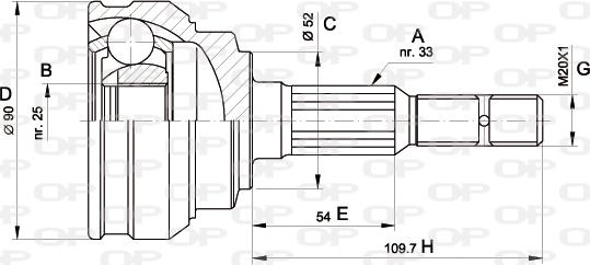 Open Parts CVJ5283.10 - Шарнірний комплект, ШРУС, приводний вал autocars.com.ua