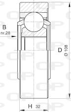 Open Parts CVJ5423.20 - Шарнірний комплект, ШРУС, приводний вал autocars.com.ua