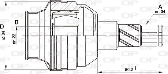 Open Parts CVJ5427.20 - Шарнірний комплект, ШРУС, приводний вал autocars.com.ua