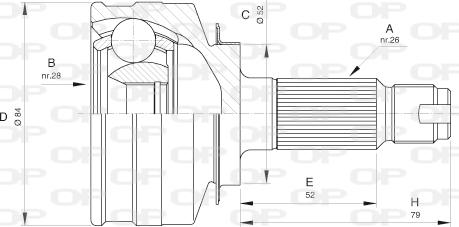 Open Parts CVJ5517.10 - Шарнірний комплект, ШРУС, приводний вал autocars.com.ua