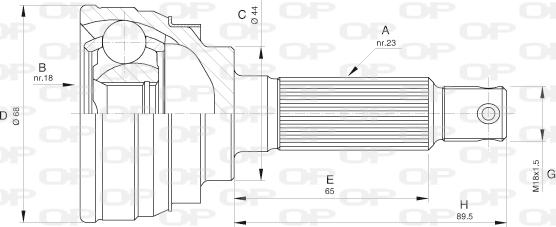 Open Parts CVJ5584.10 - Шарнірний комплект, ШРУС, приводний вал autocars.com.ua