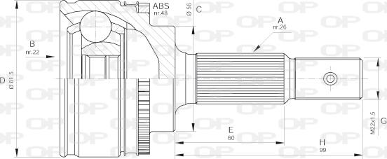 Open Parts CVJ5587.10 - Шарнирный комплект, ШРУС, приводной вал autodnr.net