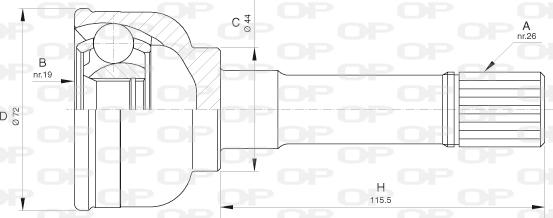 Open Parts CVJ5631.10 - Шарнірний комплект, ШРУС, приводний вал autocars.com.ua