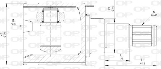 Open Parts CVJ5634.20 - Шарнирный комплект, ШРУС, приводной вал autodnr.net