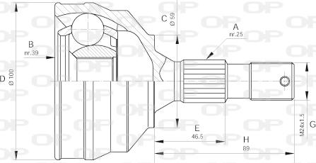 Open Parts CVJ5640.10 - Шарнірний комплект, ШРУС, приводний вал autocars.com.ua