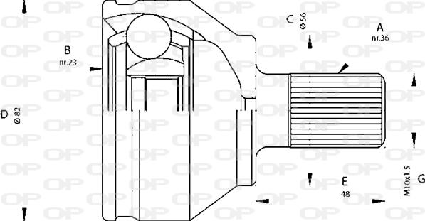 Open Parts CVJ5669.10 - Шарнірний комплект, ШРУС, приводний вал autocars.com.ua