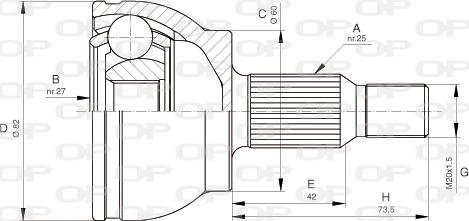 Open Parts CVJ5678.10 - Шарнирный комплект, ШРУС, приводной вал autodnr.net