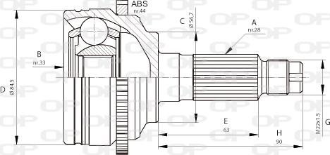 Open Parts CVJ5683.10 - Шарнірний комплект, ШРУС, приводний вал autocars.com.ua