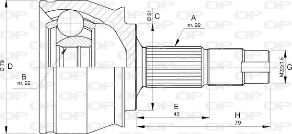 Open Parts CVJ5742.10 - Шарнірний комплект, ШРУС, приводний вал autocars.com.ua